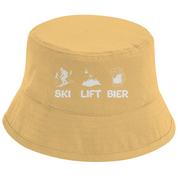 Bucket Hat mit Motiv | SKI LIFT BIER | Mallorca Hut für Feiern und Partys Sommerhut