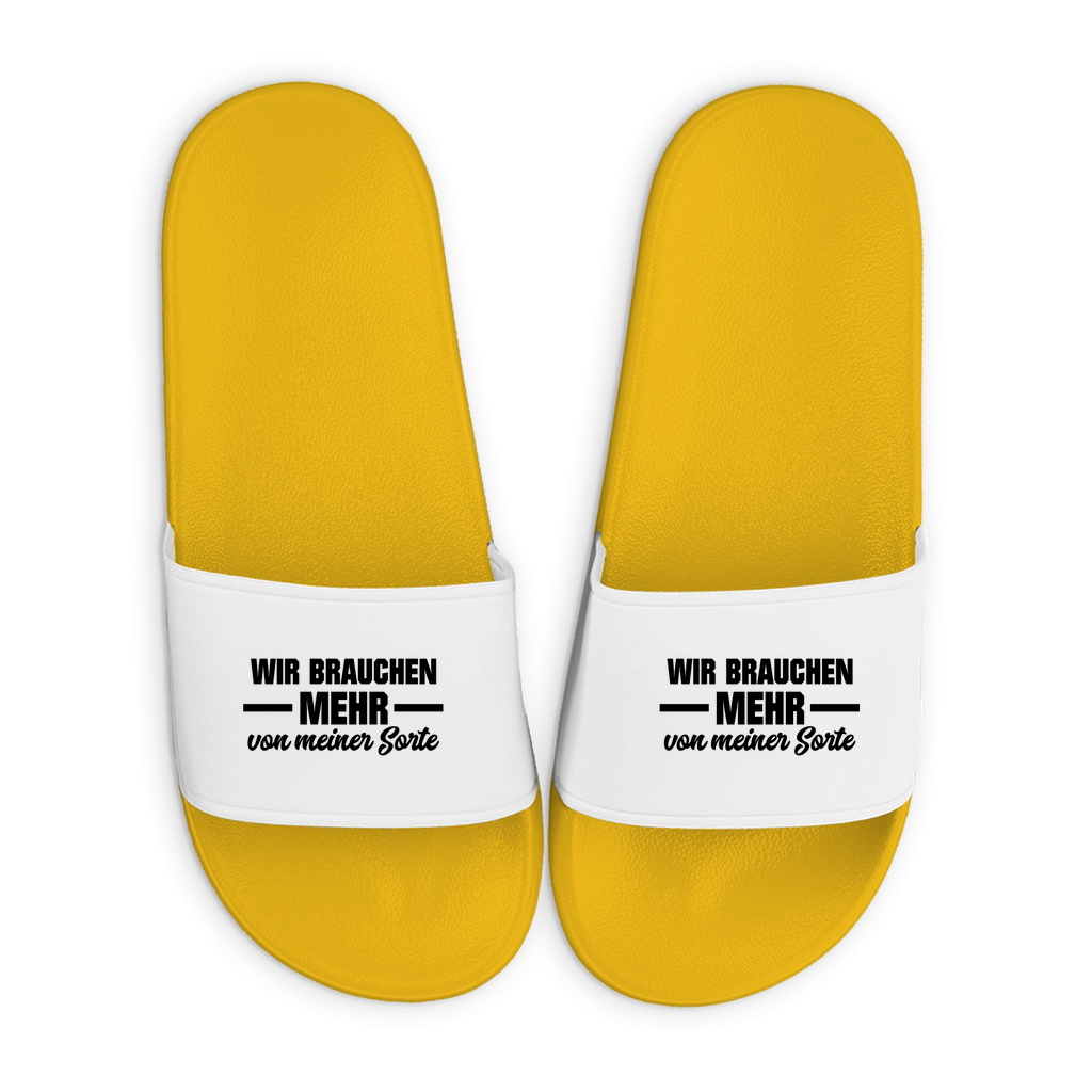 Badelatschen mit Motiv | Mehr von meiner Sorte | lustige Badesandalen in vielen Größen und Farben