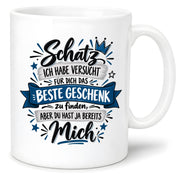 Herzbotschaft Tasse Geschenk Schatz Kaffeetasse für Freund Ehemann Teetasse