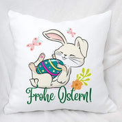 Kissen mit Spruch | Frohe Ostern! | Dekokissen mit Füllung