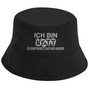 Bucket Hat mit Motiv | Ich bin nett. Du empfindest das nur anders. | Mallorca Hut für Feiern und Partys Sommerhut