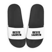 Badelatschen mit Motiv | Beste Lageristin | lustige Badesandalen in vielen Größen und Farben