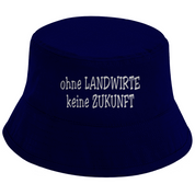 Bucket Hat mit Motiv | ohne Landwirte kein Zukunft | Mallorca Hut für Feiern und Partys Sommerhut