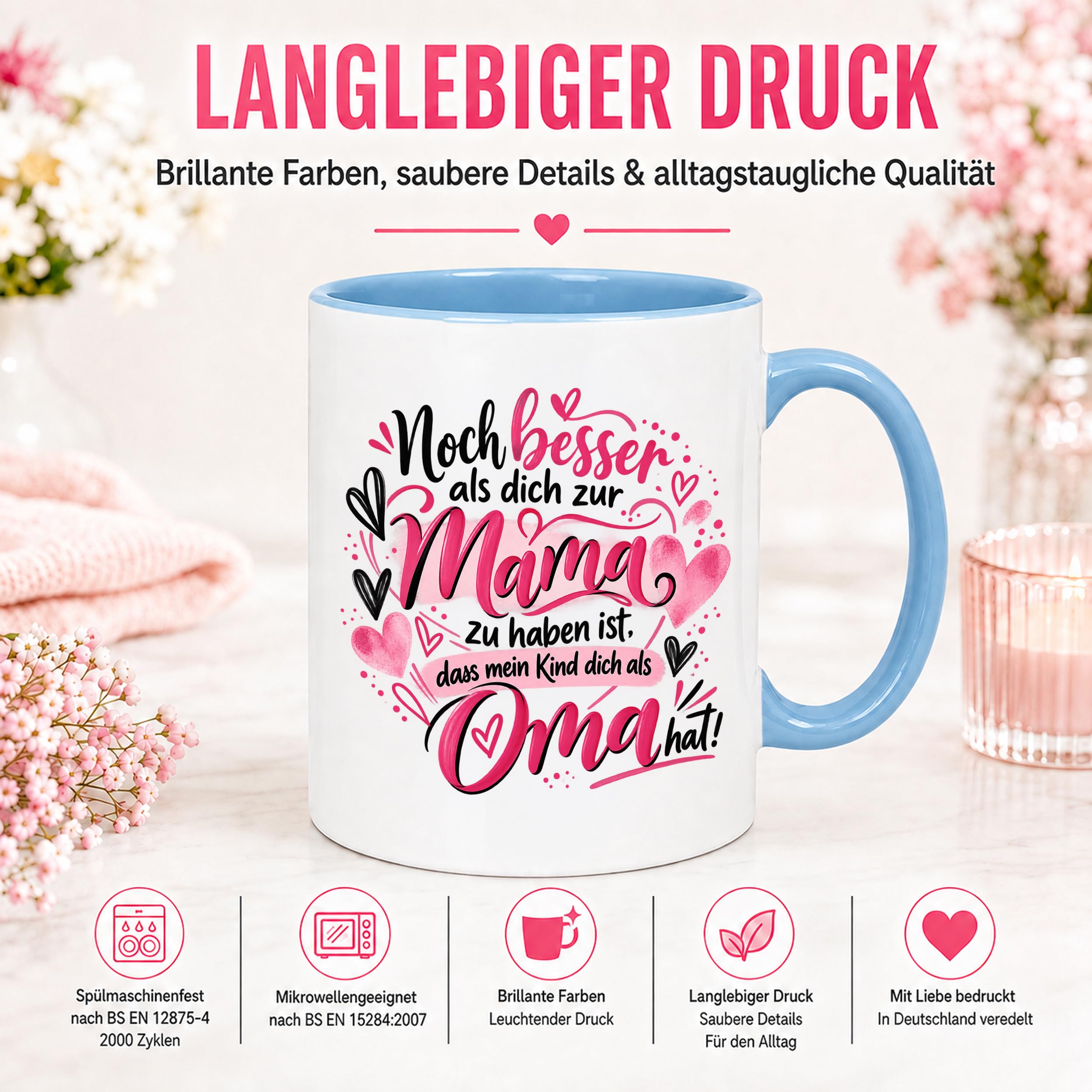 Kaffeetasse Geschenk für Oma Noch besser als dich als Mama zu haben