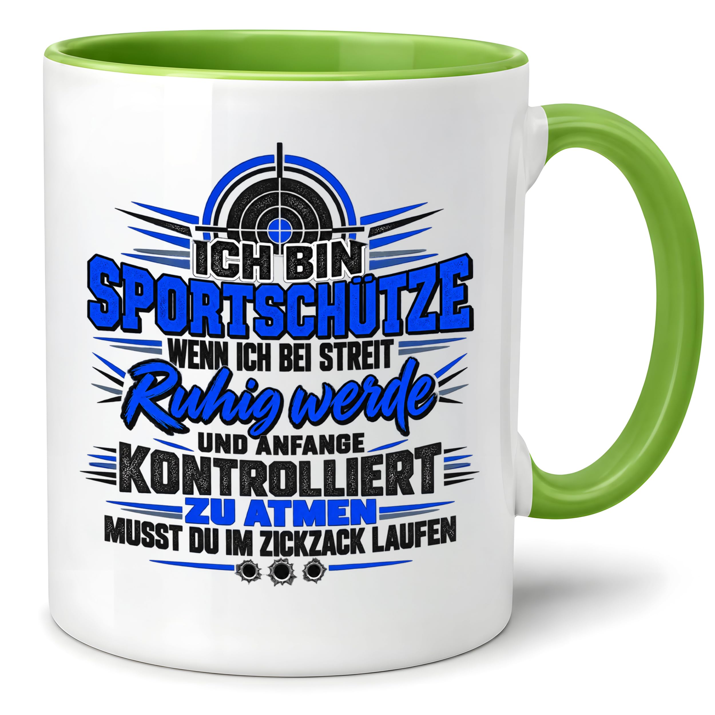Herzbotschaft Sportschütze Tasse Geschenk für Schützenverein Kaffeetasse