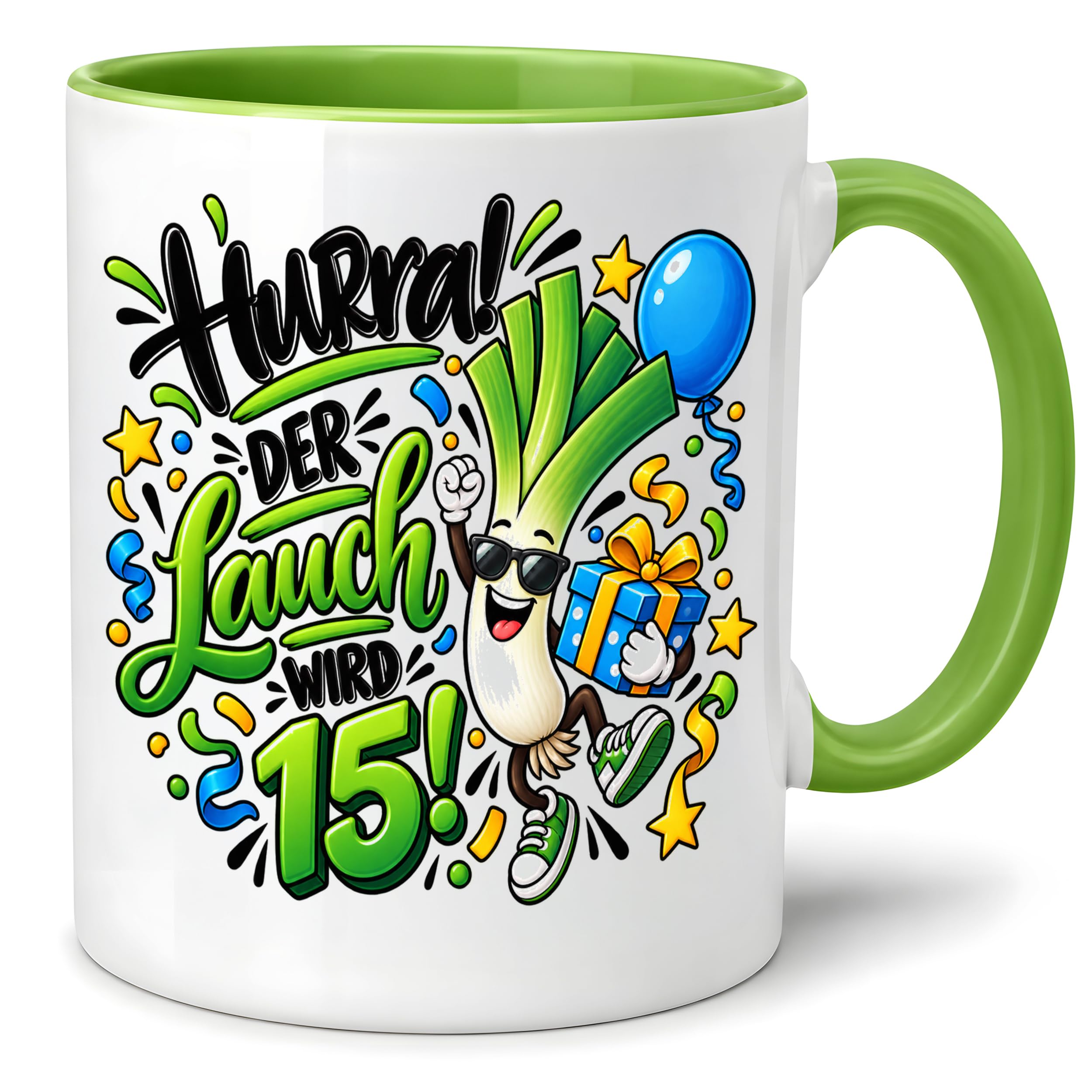 Herzbotschaft Tasse 15. Geburtstag Teetasse Geburtstagsgeschenk für Jungen