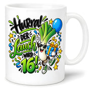 Herzbotschaft Tasse 16. Geburtstag – Kaffeetasse Geschenk für Jungen Mann