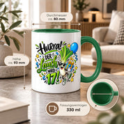 Herzbotschaft Tasse 17. Geburtstag – Kaffeetasse Geschenk für Jungen Mann