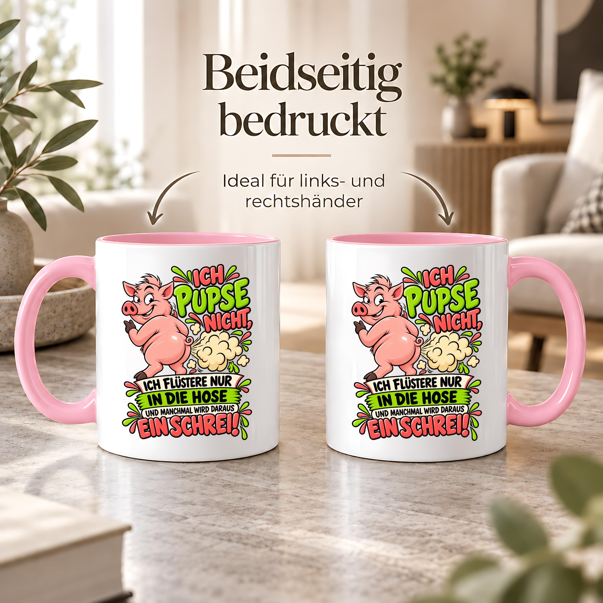Herzbotschaft Tasse Ich pupse nicht Lustige Spruch Kaffeetasse Geschenk