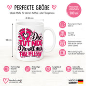 Herzbotschaft Tasse Fußpflege Kaffeetasse für Podologin mit lustigem Spruch