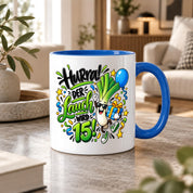 Herzbotschaft Tasse 15. Geburtstag Teetasse Geburtstagsgeschenk für Jungen