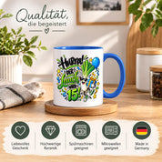 Herzbotschaft Tasse 15. Geburtstag Teetasse Geburtstagsgeschenk für Jungen