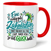 Herzbotschaft Zahnärztin Tasse Danke Kaffeetasse Geschenk in Zahnarztpraxis