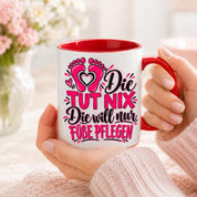 Herzbotschaft Tasse Fußpflege Kaffeetasse für Podologin mit lustigem Spruch
