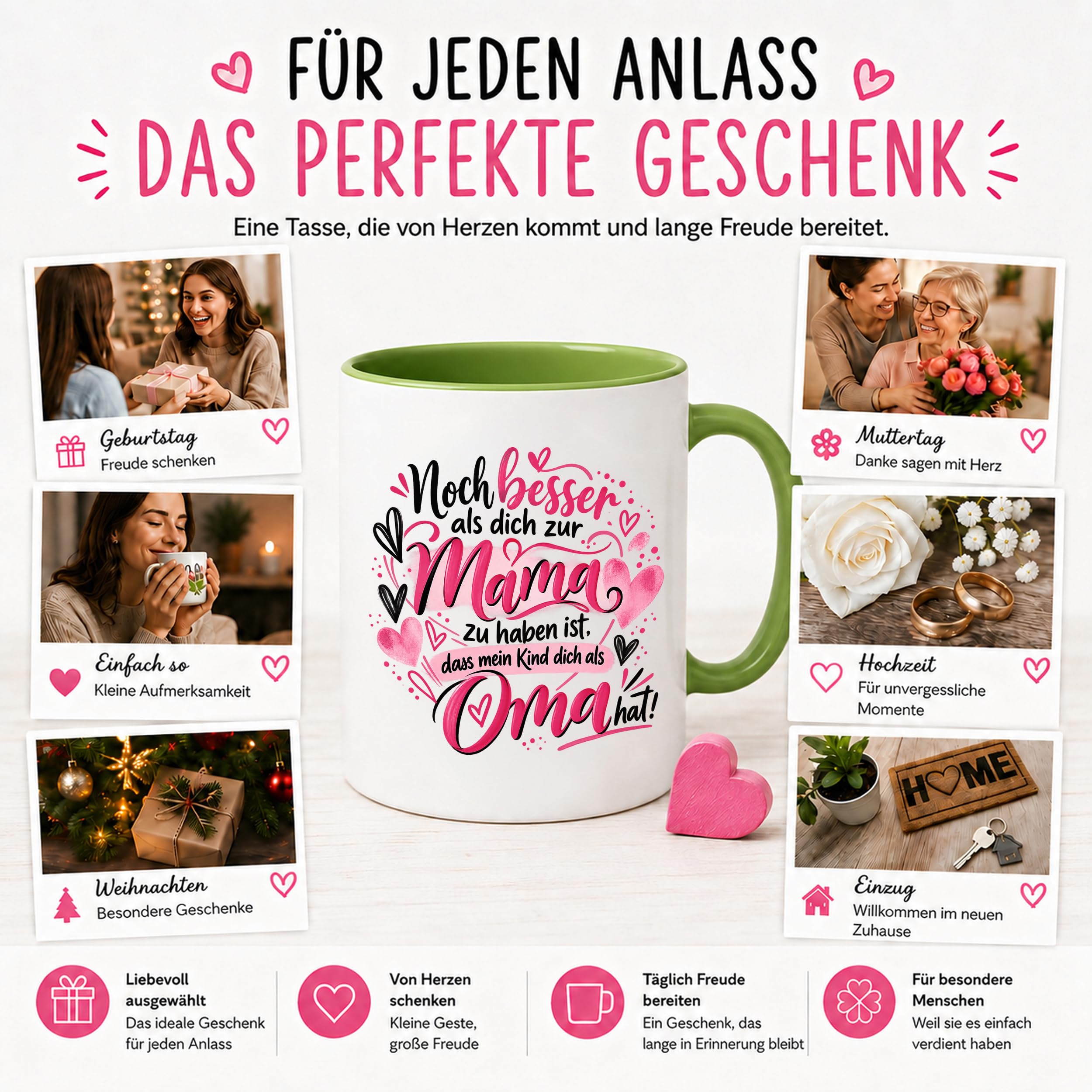 Kaffeetasse Geschenk für Oma Noch besser als dich als Mama zu haben