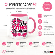 Herzbotschaft Tasse Fußpflege Kaffeetasse für Podologin mit lustigem Spruch