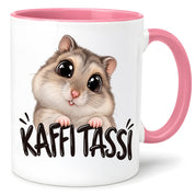 Herzbotschaft Kaffeetasse für Hamster Fans mit lustigem Spruch Kaffi Tassi