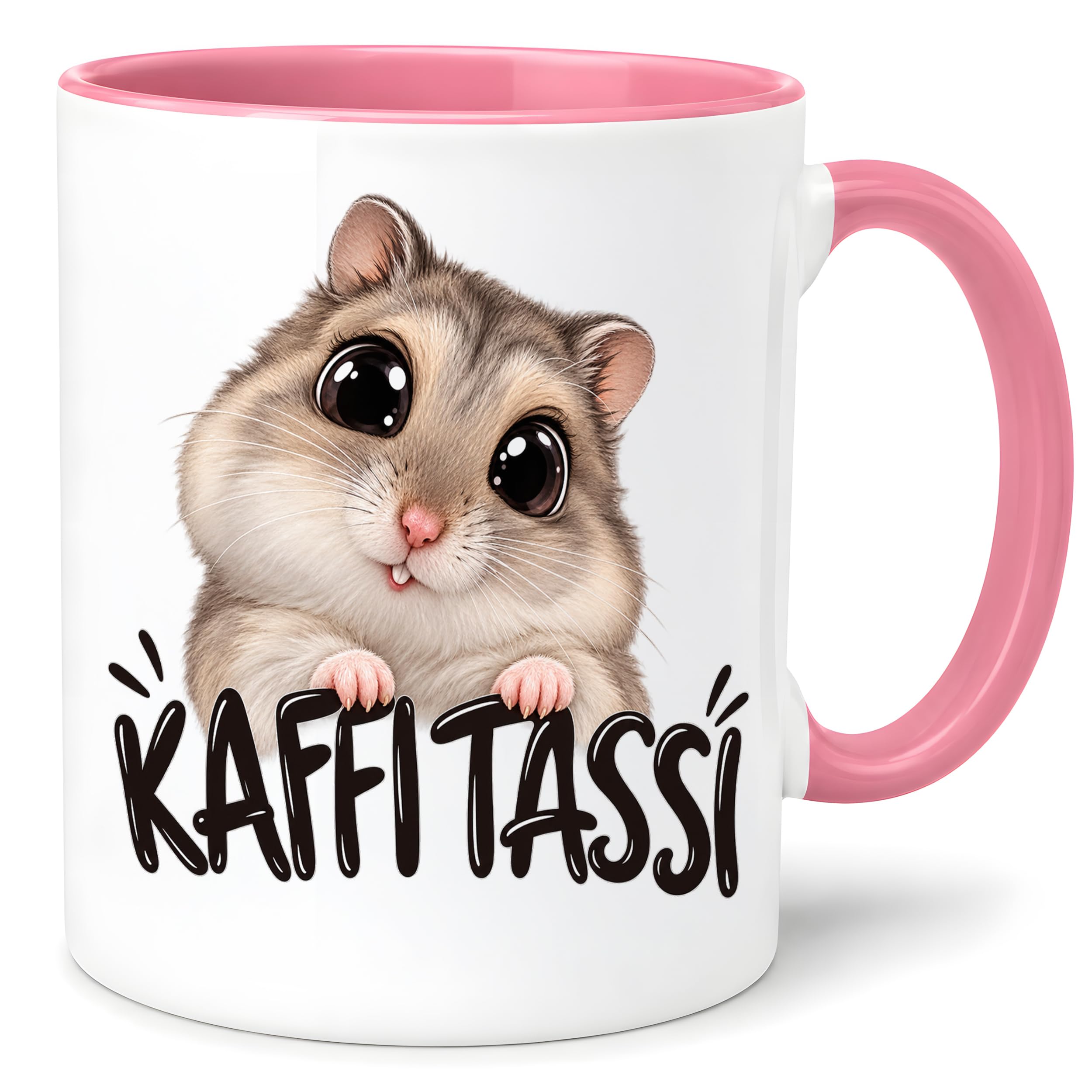 Herzbotschaft Kaffeetasse für Hamster Fans mit lustigem Spruch Kaffi Tassi