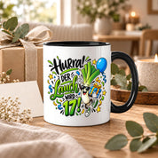 Herzbotschaft Tasse 17. Geburtstag – Kaffeetasse Geschenk für Jungen Mann