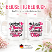 Herzbotschaft Tasse Geschenk Beste Oma der Welt Kaffeetasse