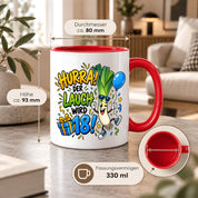 Herzbotschaft 18. Geburtstag Tasse Geburtstagsgeschenk für jungen Mann