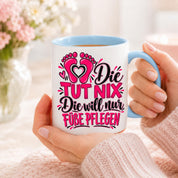Herzbotschaft Tasse Fußpflege Kaffeetasse für Podologin mit lustigem Spruch