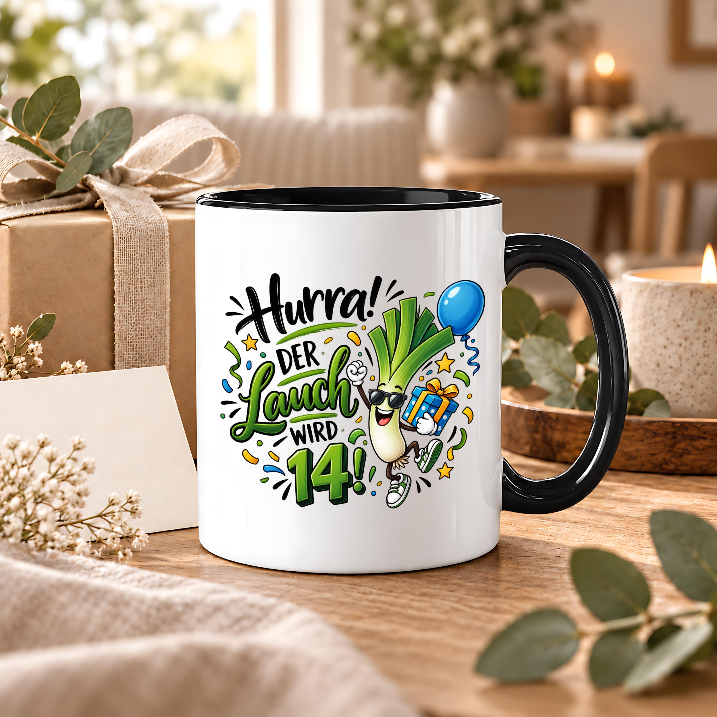 Herzbotschaft 14. Geburtstag Tasse Geburtstagsgeschenk Tasse für Teenager