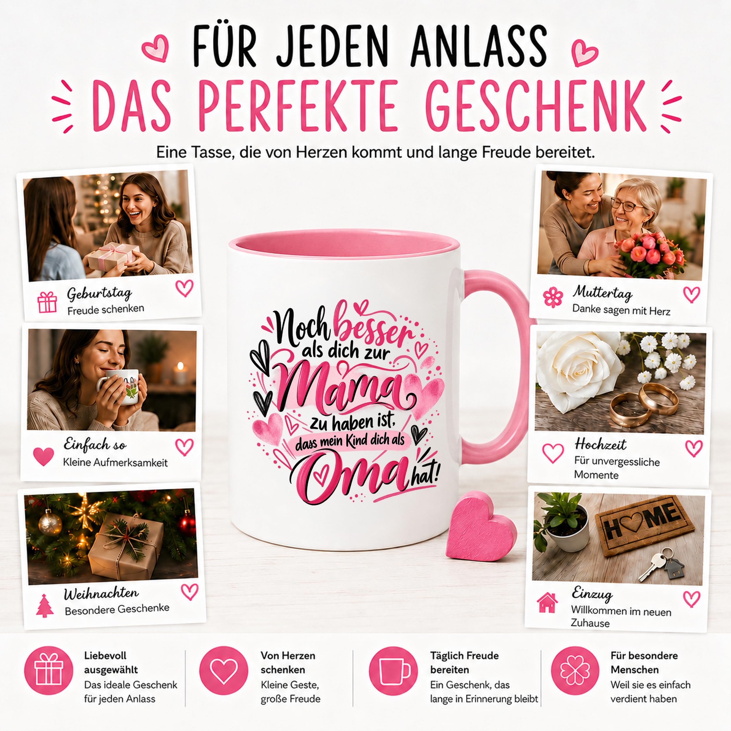 Kaffeetasse Geschenk für Oma Noch besser als dich als Mama zu haben