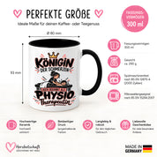 Herzbotschaft Tasse Physiotherapeutin Königin der Schmerzen Kaffeetasse