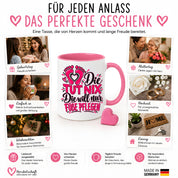 Herzbotschaft Tasse Fußpflege Kaffeetasse für Podologin mit lustigem Spruch