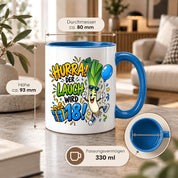 Herzbotschaft 18. Geburtstag Tasse Geburtstagsgeschenk für jungen Mann