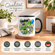 Herzbotschaft Tasse 15. Geburtstag Teetasse Geburtstagsgeschenk für Jungen
