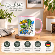 Herzbotschaft 18. Geburtstag Tasse Geburtstagsgeschenk für jungen Mann