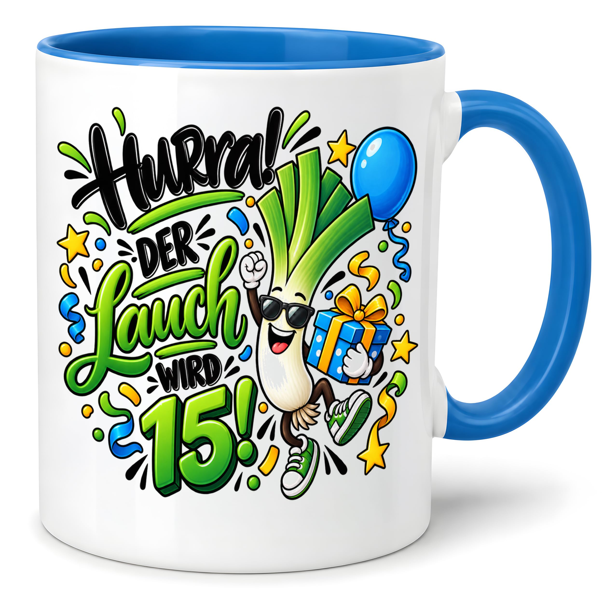Herzbotschaft Tasse 15. Geburtstag Teetasse Geburtstagsgeschenk für Jungen