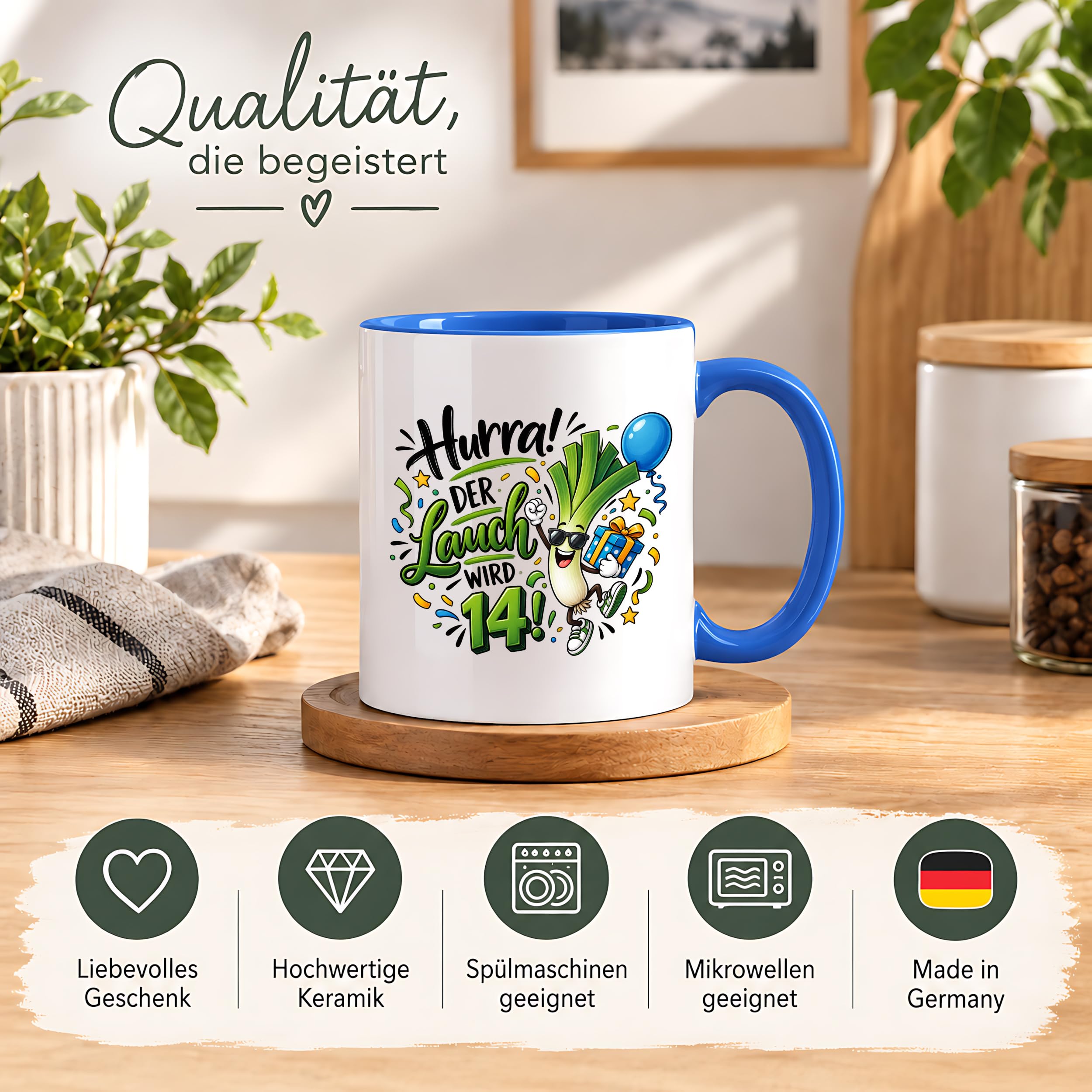 Herzbotschaft 14. Geburtstag Tasse Geburtstagsgeschenk Tasse für Teenager