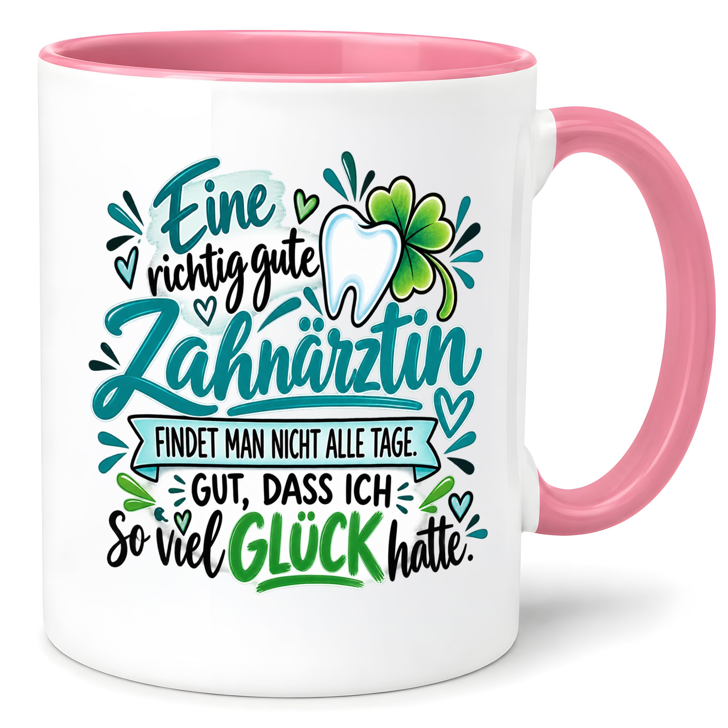 Herzbotschaft Zahnärztin Tasse Danke Kaffeetasse Geschenk in Zahnarztpraxis