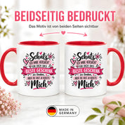 Herzbotschaft Tasse Schatz mit Spruch Das perfekte Geschenk Partner