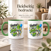 Herzbotschaft Tasse 17. Geburtstag – Kaffeetasse Geschenk für Jungen Mann