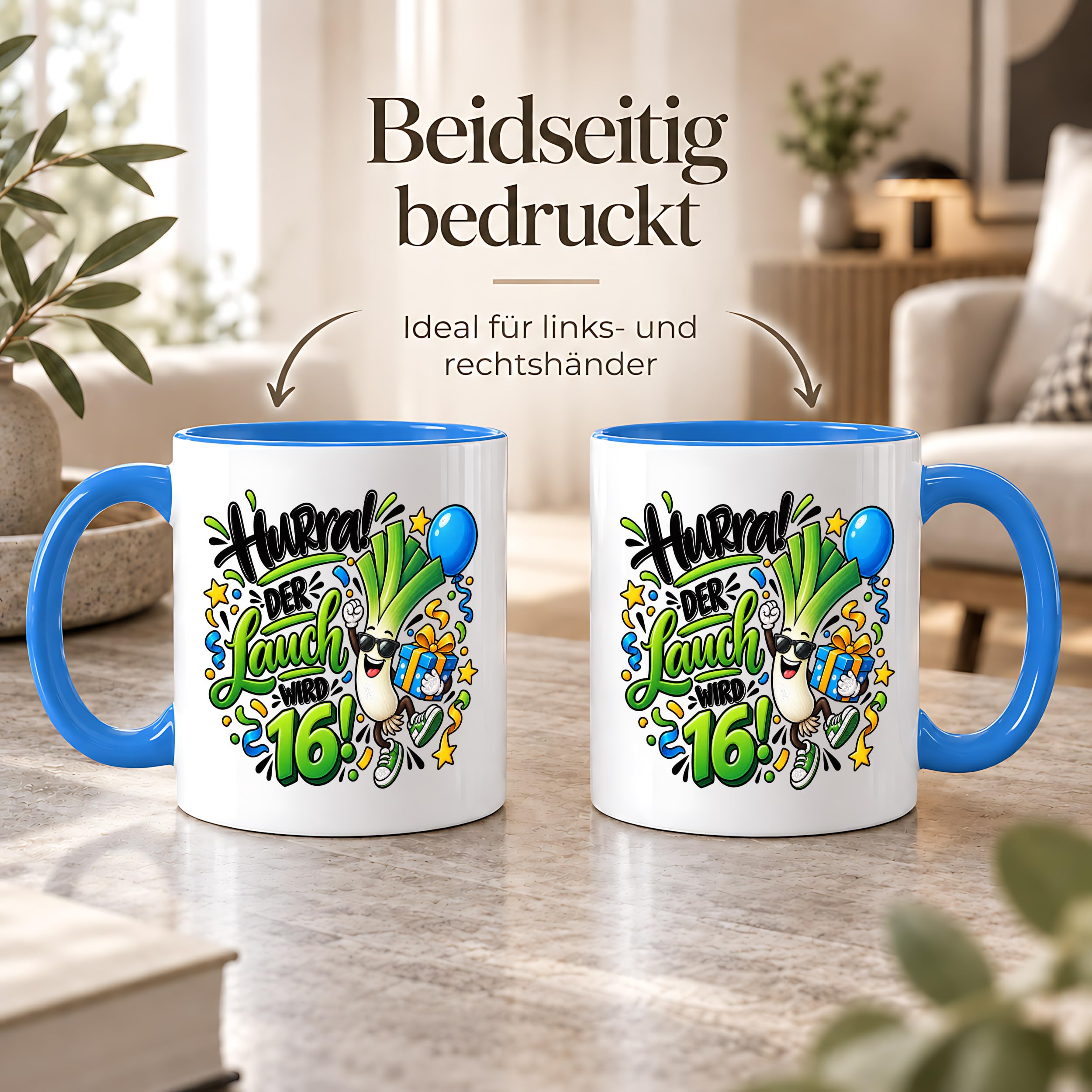 Herzbotschaft Tasse 16. Geburtstag – Kaffeetasse Geschenk für Jungen Mann