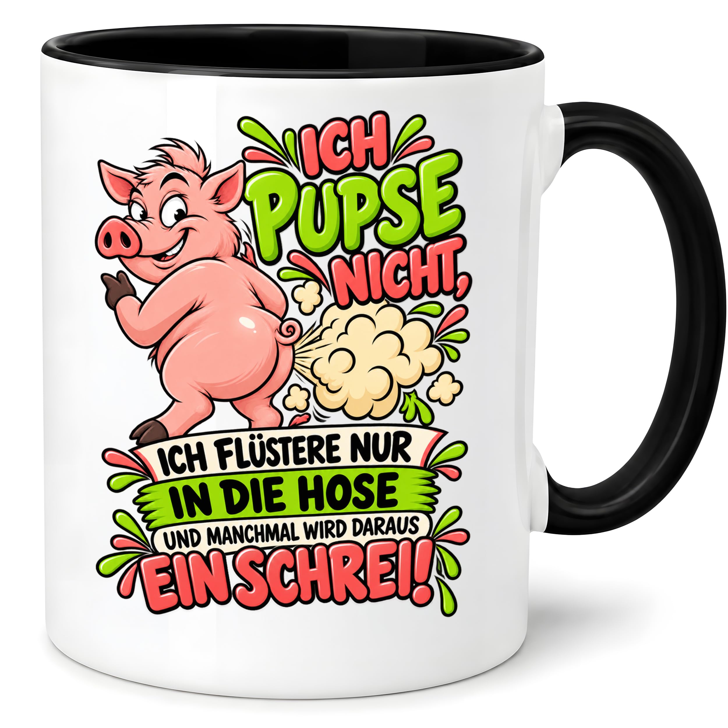 Herzbotschaft Tasse Ich pupse nicht Lustige Spruch Kaffeetasse Geschenk