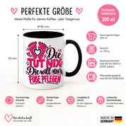 Herzbotschaft Tasse Fußpflege Kaffeetasse für Podologin mit lustigem Spruch