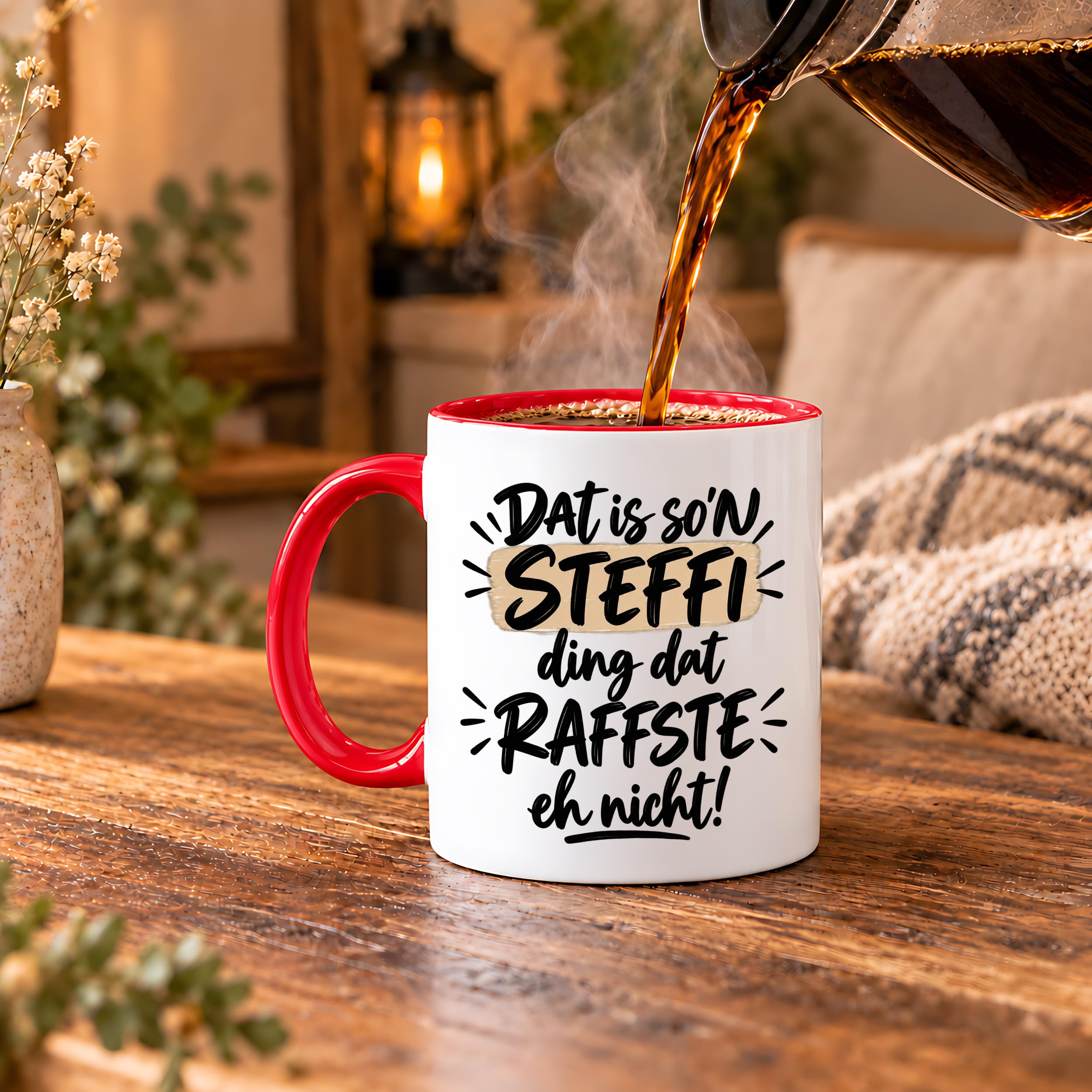 Herzbotschaft Tasse Steffi Dat is son Steffi Ding dat raffste eh nicht