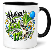 Herzbotschaft Tasse 17. Geburtstag – Kaffeetasse Geschenk für Jungen Mann