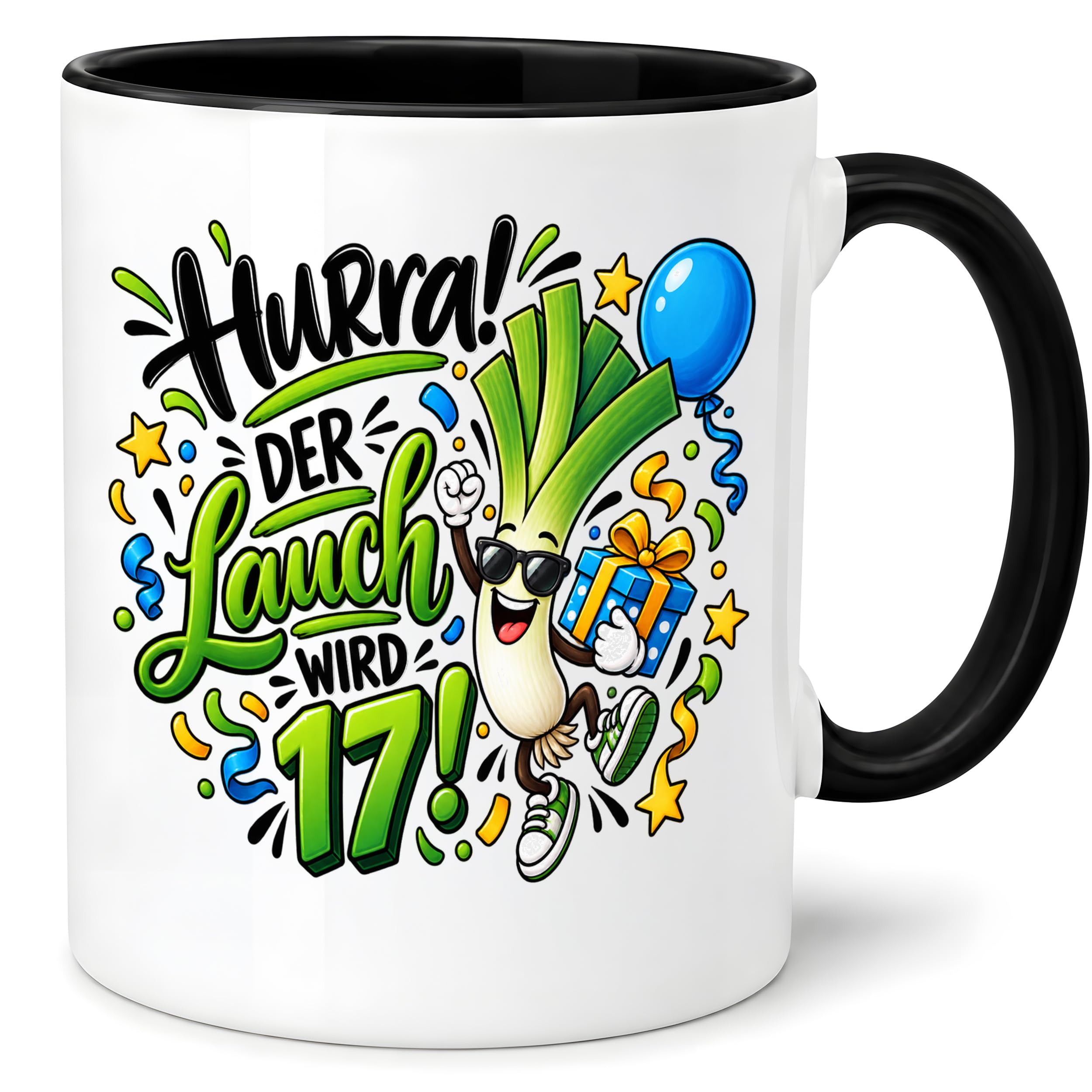 Herzbotschaft Tasse 17. Geburtstag – Kaffeetasse Geschenk für Jungen Mann