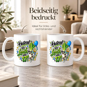 Herzbotschaft Tasse 17. Geburtstag – Kaffeetasse Geschenk für Jungen Mann