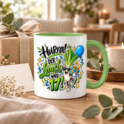 Herzbotschaft Tasse 17. Geburtstag – Kaffeetasse Geschenk für Jungen Mann