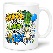 Herzbotschaft 18. Geburtstag Tasse Geburtstagsgeschenk für jungen Mann