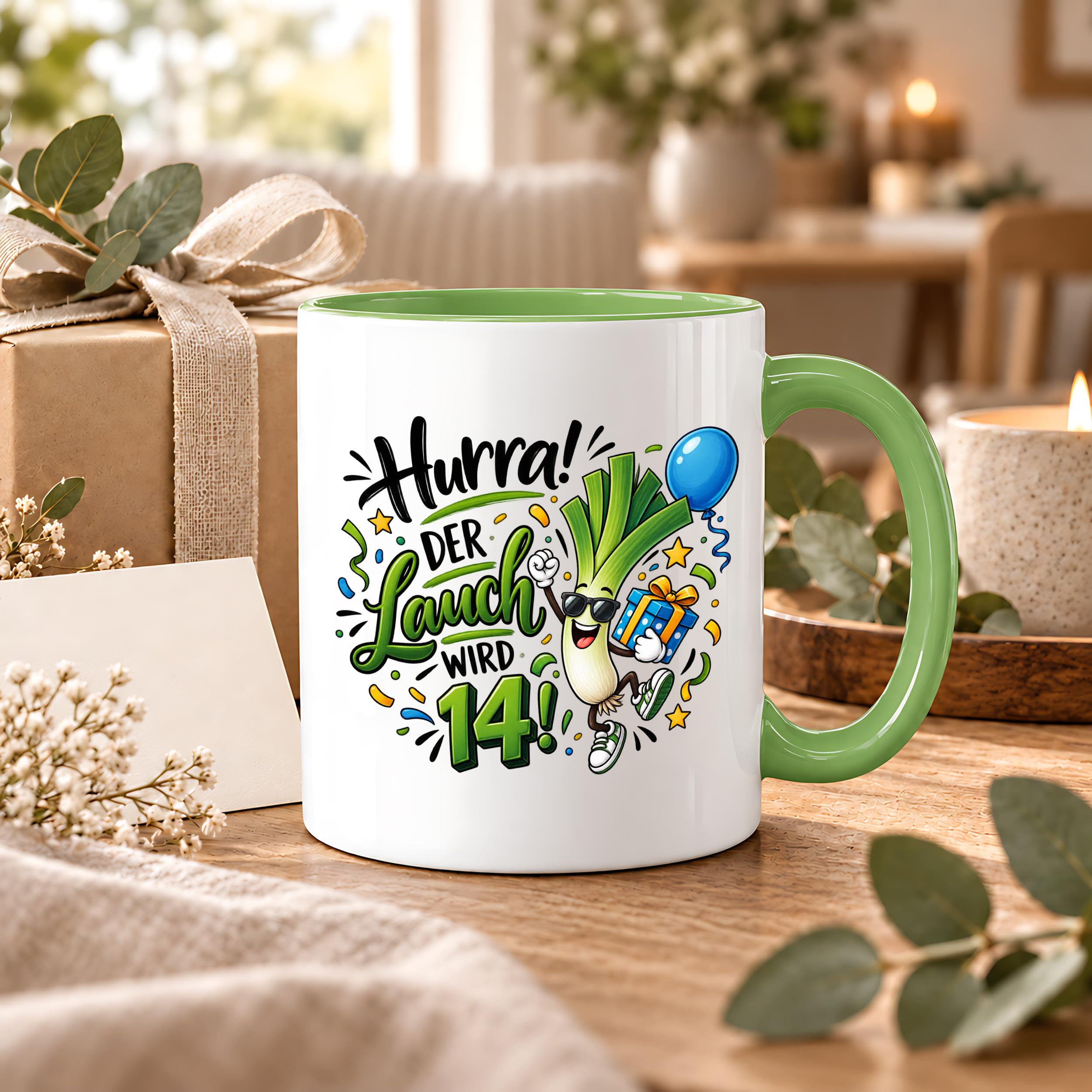 Herzbotschaft 14. Geburtstag Tasse Geburtstagsgeschenk Tasse für Teenager