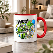 Herzbotschaft Tasse 17. Geburtstag – Kaffeetasse Geschenk für Jungen Mann