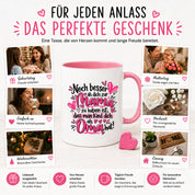 Herzbotschaft Tasse Geschenk Beste Oma der Welt Kaffeetasse